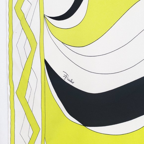 EMILIO PUCCI Womens SCARF PRINT CHIFFON SILK SIGNATURE LOGO SQUARE SCARF WRAP - Picture 7 of 9